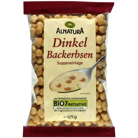 Bio Dinkel Backerbsen 125G 3 Bio Dinkel Backerbsen 125G