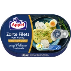 Zarte Heringsfilets In Eier-Senf-Creme 200G