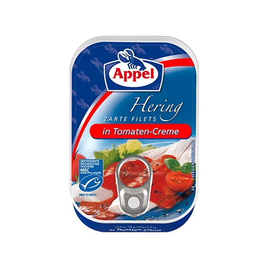 Zarte Heringsfilets In Tomaten-Creme 100G 3 Zarte Heringsfilets In Tomaten-Creme 100G