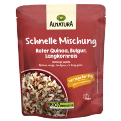 Bio Schnelle Mischung Roter Quinoa,Bulgur, Langkornreis 250G