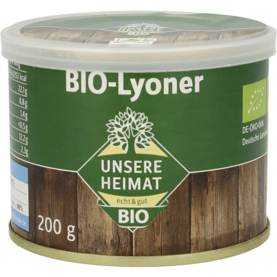 Heimat Bio Lyoner Naturland 200G 3 Heimat Bio Lyoner Naturland 200G