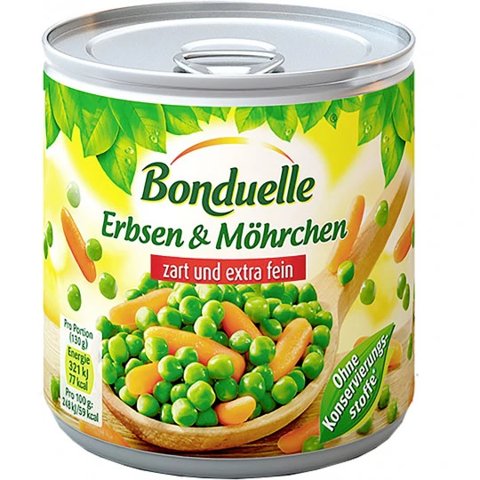 Erbsen & Möhrchen Zart Und Extra Fein 800G 3 Erbsen & Möhrchen Zart Und Extra Fein 800G