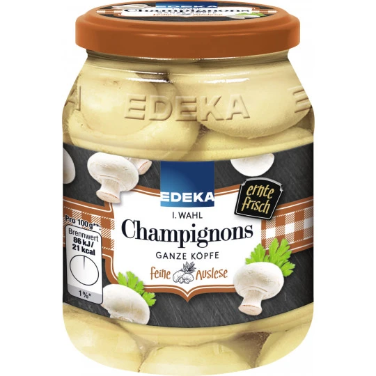 Champignons 1. Wahl Ganze Köpfe 330G 3 Champignons 1. Wahl Ganze Köpfe 330G