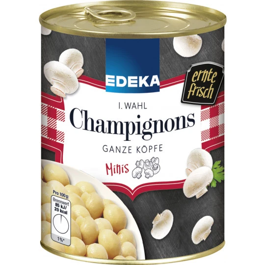 Champignons Mini 1. Wahl Ganze Köpfe 800G 3 Champignons Mini 1. Wahl Ganze Köpfe 800G