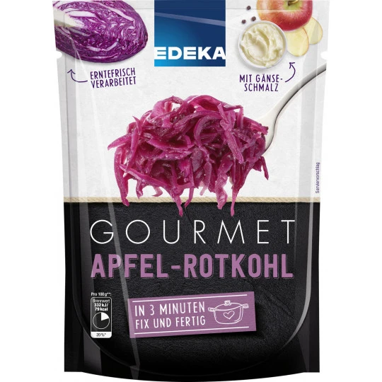 Gourmet Apfelrotkohl Mit Gänseschmalz 400G 3 Gourmet Apfelrotkohl Mit Gänseschmalz 400G
