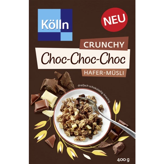 Crunchy Choc-Choc-Choc Hafer-Müsli 400G 3 Crunchy Choc-Choc-Choc Hafer-Müsli 400G