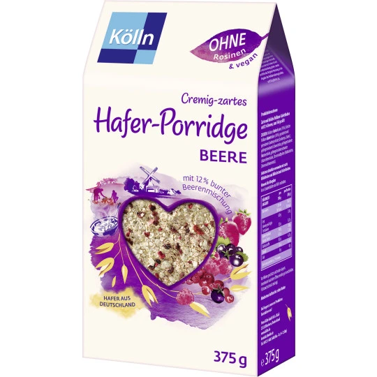 Cremig-zartes Hafer-Porridge Beere 375G 3 Cremig-zartes Hafer-Porridge Beere 375G