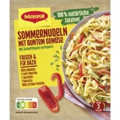 Sommernudeln Mit Buntem Gemüse 38G