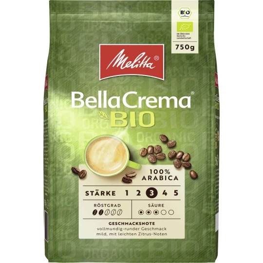 Melitta Bio Bellacrema Ganze Bohnen 750G 3 Melitta Bio Bellacrema Ganze Bohnen 750G