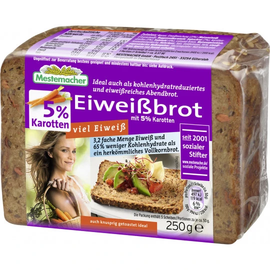 Karotten Eiweißbrot 250G 3 Karotten Eiweißbrot 250G