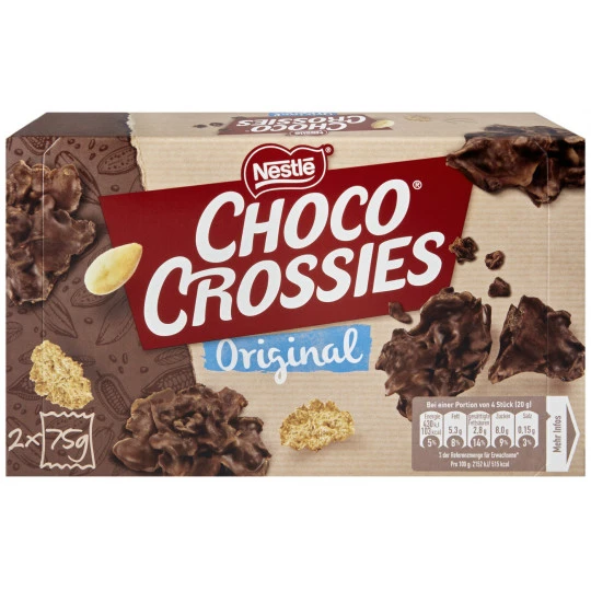 Nestlé® Choco Crossies Classic 2x75G 3 Nestlé® Choco Crossies Classic 2x75G