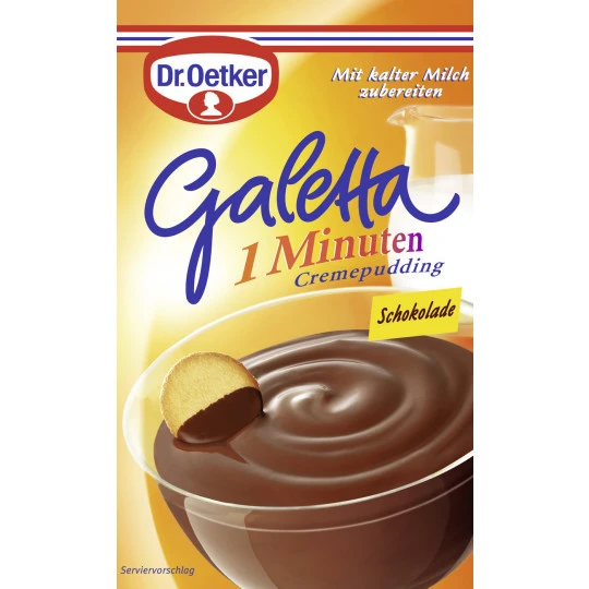 Dr. Oetker Galetta 1 Minuten Cremepudding Schokolade 99G 3 Dr. Oetker Galetta 1 Minuten Cremepudding Schokolade 99G