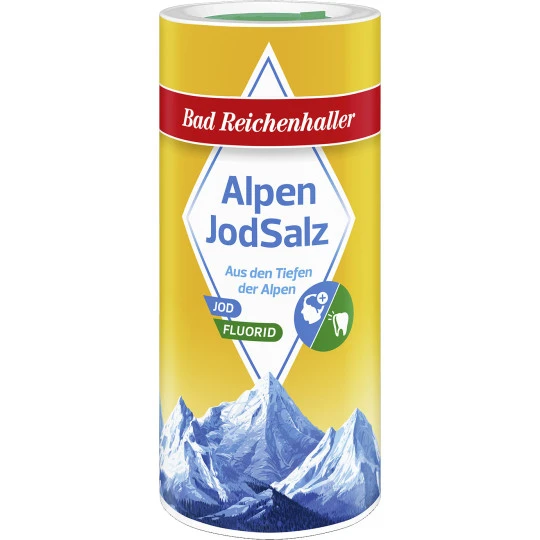 Reichenhaller Alpen Jod Salz + Fluorid 500G 3 Reichenhaller Alpen Jod Salz + Fluorid 500G