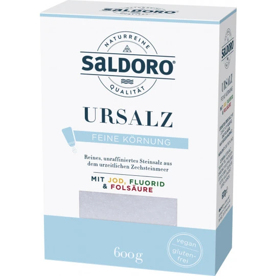 Urmeer Salz Mit Jod, Fluorid & Folsäure 600G