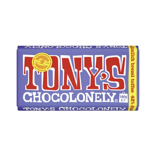Chocolonely Dunkle Vollmilchschokolade 42% Brezel Toffee 180G 3 Chocolonely Dunkle Vollmilchschokolade 42% Brezel Toffee 180G